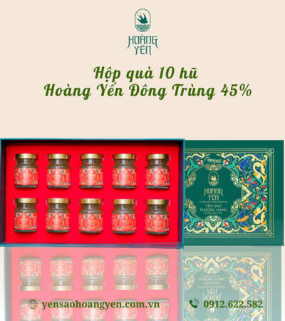 hũ yến sào đông trùng 45% 10 hũ