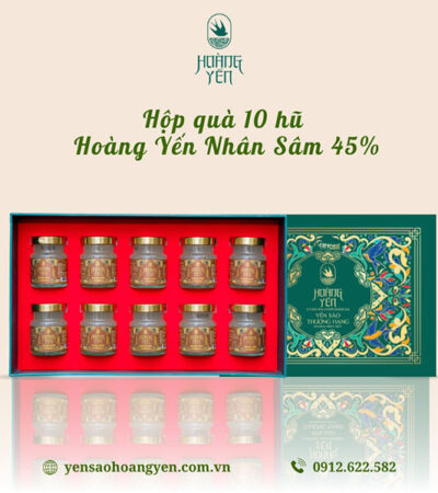 hộp quà yến sào nhân sâm 45%